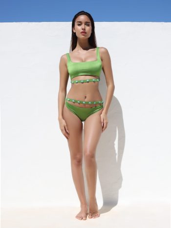 Green Embroidered