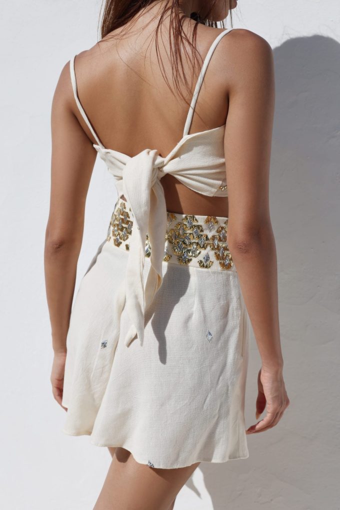 SET EMBROIDERED  IN GOLD THREAD – Image 3